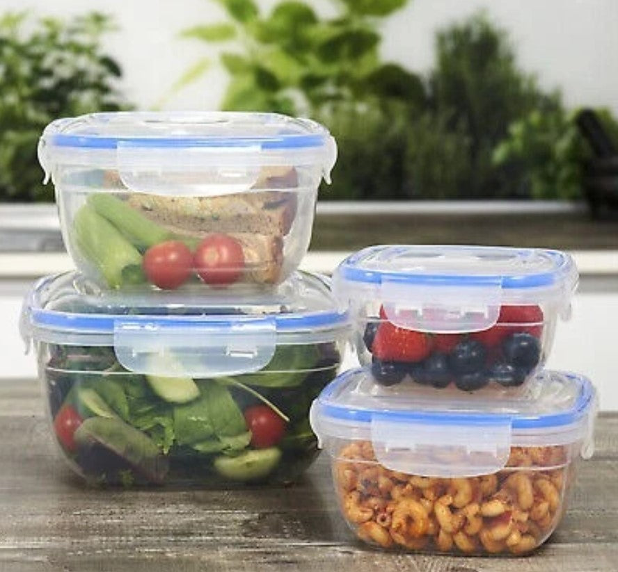 Pack of 4 Lock Seal Storage Container