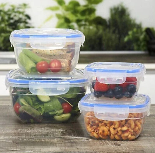 Pack of 4 Lock Seal Storage Container